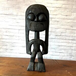 19" Standing Tiki Wooden Statue (3980)